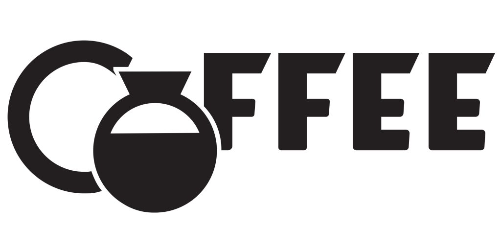 The Word "Coffee" Representing a Coffee Pot